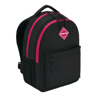 Рюкзак Black&Pink ученический, 20 л, с двумя отделениями, ErichKrause (черный с розовой окантовкой)