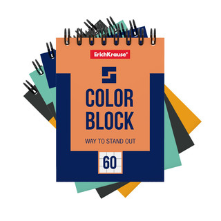 Блокнот на спирали А7, 60 листов, клетка, ErichKrause Color B...