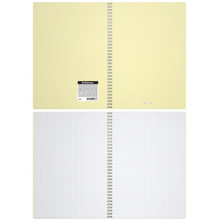 Тетрадь А4, 80 листов, клетка, пластик.обложка на спирали ErichKrause Pastel, ассорти. Цена за 1 шт. 7