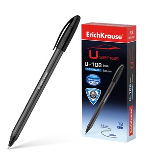 Ручка шариковая 1.0, U-108 Original Stick, Ultra Glide Technology, черный