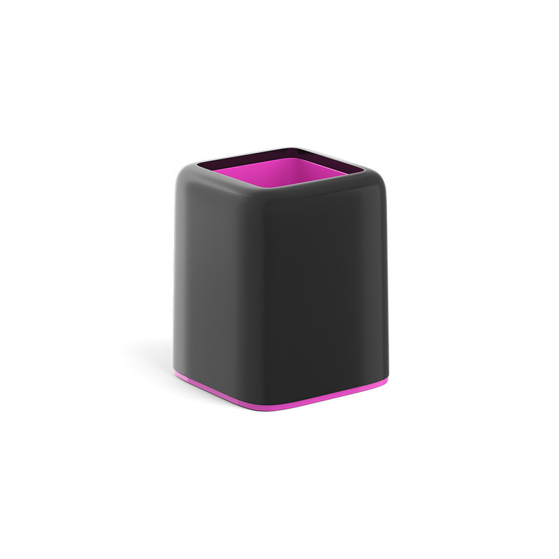 Подставка наст.пластик ErichKrause Forte Accent, черный с розовой вставкой