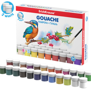 Гуашь 24 цвета по 20 мл, ErichKrause, темпера