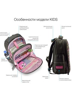 Рюкзак-капсула с эргономичной спинкой 'Сладкое настроение' Bruno Visconti 5