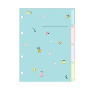 Разделители для тетради на кольцах 'Juice party' А5, 4 листа в комплекте