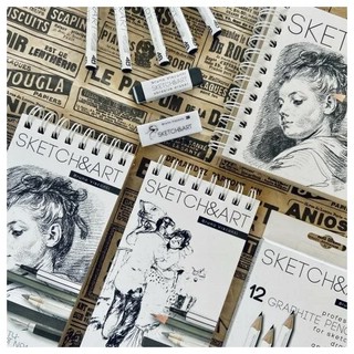 Скетчбук Sketch&Art, А5, 105х220 мм, 100 л, крафт, на гребне 8