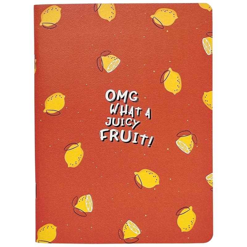 Тетрадь Fruits.лимон 48 л, А5+, клетка, на скрепке, Be Smart