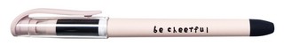 Ручка гелевая Mood.розовый с черным, толщина линии 0,5 мм, цвет чернил синий, Be Smart
