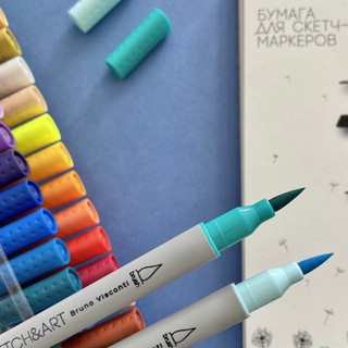 Скетч-маркеры 48 цветов, двусторонние, Sketch&Art 3