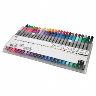 Скетч-маркеры 48 цветов, двусторонние, Sketch&Art 7