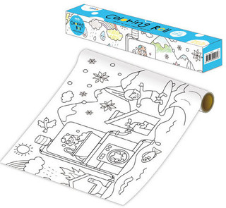 Ролик самоклеящийся для раскрашивания 'Деревня' 31х355 см, Stick`n 3