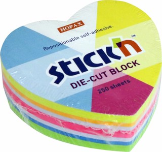 Блок для записей 'Сердце' 64х67 мм, 250 листов, самоклеящийся...