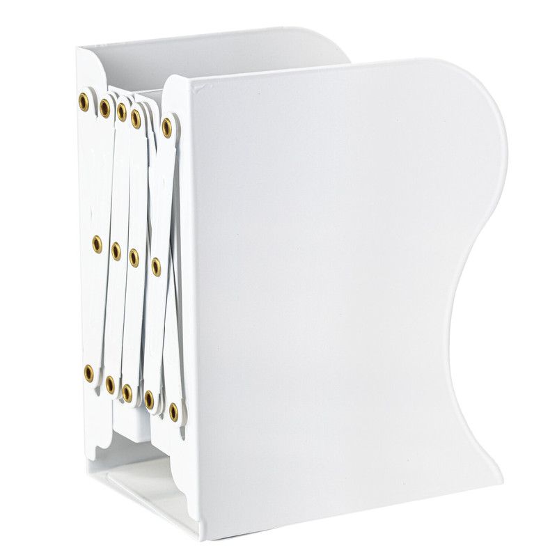 Подставка-держатель для книг и учебников раздвижная, металлическая, BRAUBERG (белая)