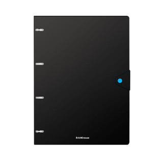 Тетрадь А4, 80л, клетка, пластиковая обложка на кнопке, кольца, ErichKrause Accent, ассорти. Цена за 1 шт. 4