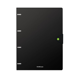 Тетрадь А4, 80л, клетка, пластиковая обложка на кнопке, кольца, ErichKrause Accent, ассорти. Цена за 1 шт. 5