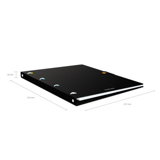 Тетрадь А4, 80л, клетка, пластиковая обложка на кнопке, кольца, ErichKrause Accent, ассорти. Цена за 1 шт. 9