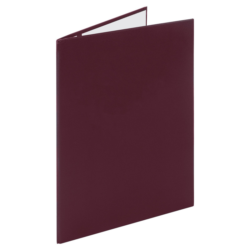 Папка адресная бумвинил А4 без надписи, бордовая, STAFF Basic