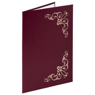 Папка адресная бумвинил А4 с виньеткой, бордовая, STAFF Basic 2