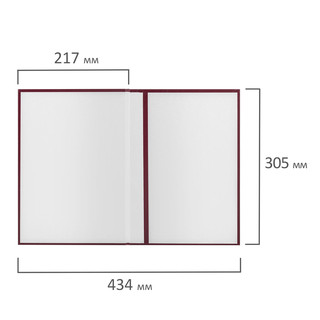 Папка адресная бумвинил А4 с виньеткой, бордовая, STAFF Basic 6