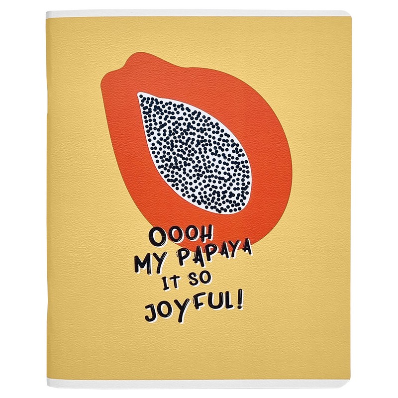 Тетрадь Fruits.папайя 48 л, А5, клетка, на скрепке, Be Smart