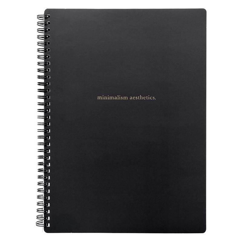 Тетрадь Aesthetics.черный, А4, 96 л, клетка, мягкий переплет, спираль, Be Smart