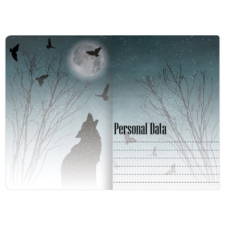 Тетрадь А5, 40 л. в клетку Braubegr.Волк, обложка SoftTouch, сшивка 6