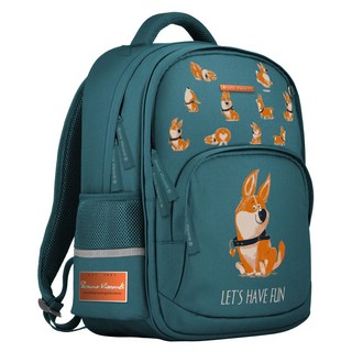 Рюкзак 'Забавный корги' с эргономичной спинкой, бирюзовый 2