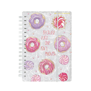 Блокнот 'Пончики', А6+, 80 листов, клетка, на пружине