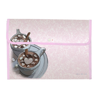 Папка конверт с окантовкой 'Горячий шоколад' А4