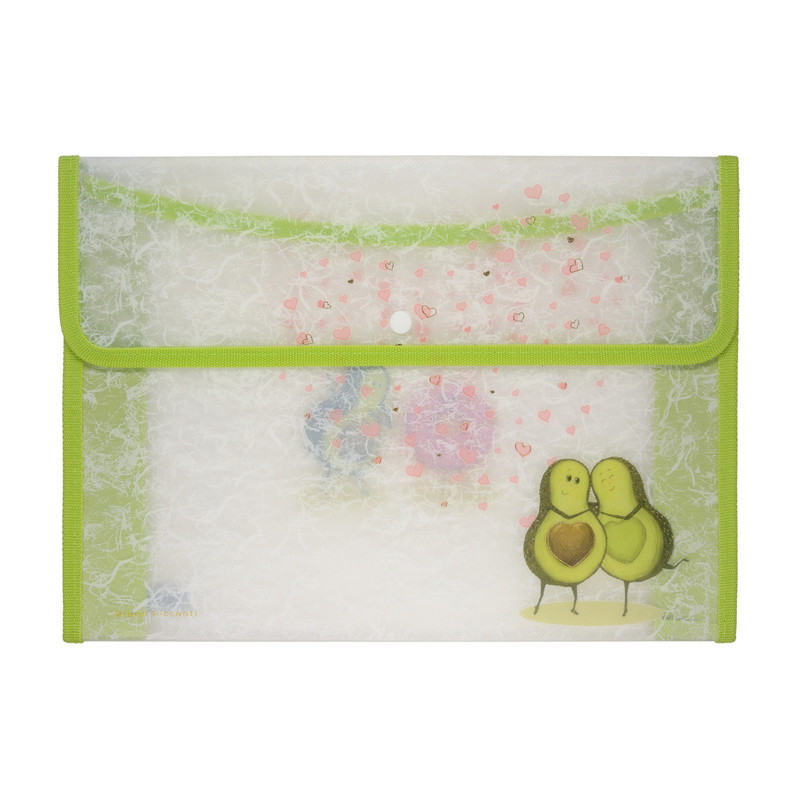 Папка конверт с окантовкой 'Авокадо' А4