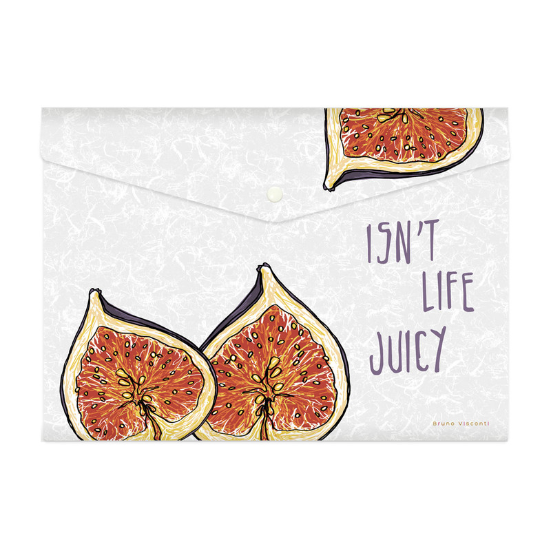 Папка конверт на кнопке 'Фрукты' А4