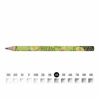 Карандаш ч/г HappyGraphix Jumbo. Avocado style. Yoga guru, 4В 2