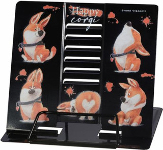 Подставка для книг 'Счастливые корги' металл, Bruno Visconti