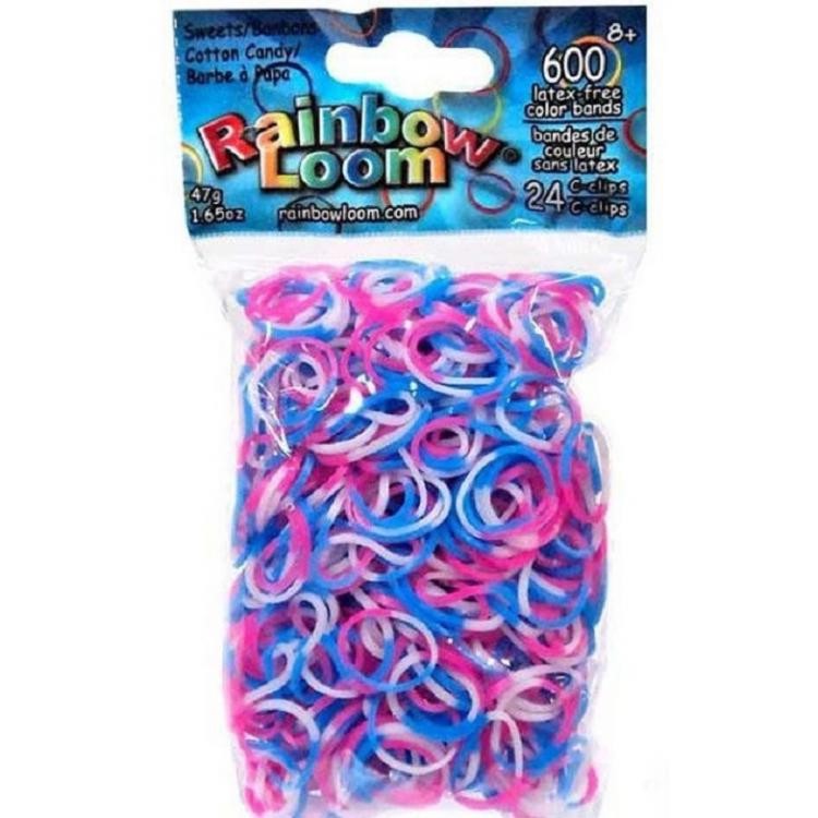 Набор резиночек Rainbow Loom Сладкая вата, 600 шт, микс