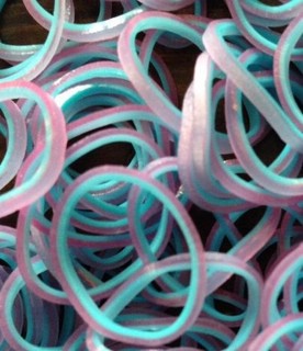 Резиночки для плетения браслетов RAINBOW LOOM 'Перламутр' фиолетово-синий, 600 резиночек 4