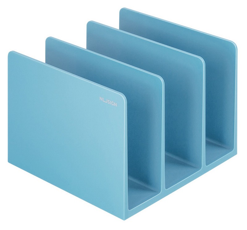 Подставка-ограничитель для книг DELI.Nusign, голубая