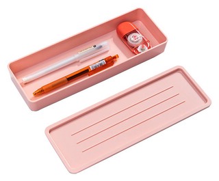 Пенал Deli Nusign розовый, 1 отделение, 231х84х31 мм, ПВХ