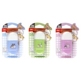 Лента корректирующая 5 мм х 8 м, съемный колпачок, DELI, в ас...