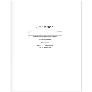 Дневник 5-11кл 48 листов, твердая обложка, белый, BG 1