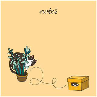 Блок для записей MESHU 8,5*8,5см, 100 л, 'Cats', на склейке