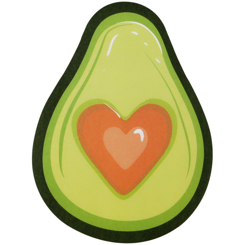 Самоклеящийся блок фигурный MESHU 'Avocado', 50 листов