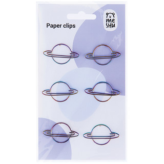 Скрепки фигурные 31мм, 6 шт. Meshu 'Planets' 2