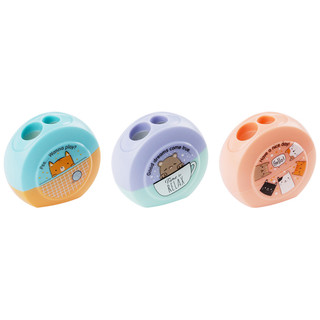 Точилка пластиковая MESHU "Beary beary" 2 отверстия, ассорти....