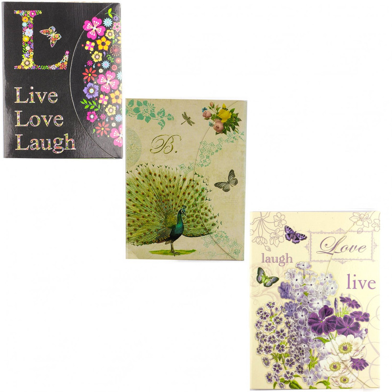 Блокнот А6 72л 'Цветы и птицы' Alingar, склейка + закладки-флажки, обложка ассорти. Цена за 1шт.