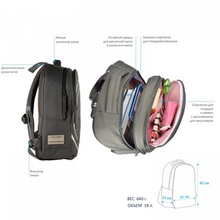 Рюкзак 'PLAY THE GAME' классический суперлегкий, с эргономичной спинкой 6