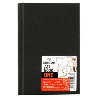Блокнот для зарисовок "Artbook One" 100л, 10х15 см, 100 гр/м2, твердая обложка, Canson