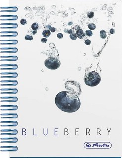 Тетрадь А6 'Черника' 100 листов, на пружине, Herlitz