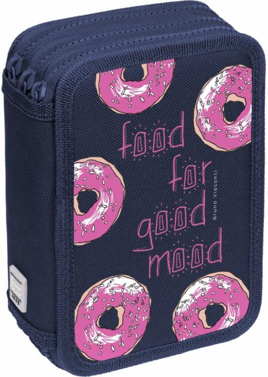 Пенал 'Сладкое настроение. Донат' три отделения, Bruno Visconti