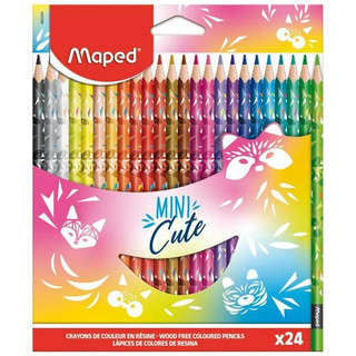Карандаши цветные Maped MINI CUTE 24 цвета, трёхгранные, артикул 862203