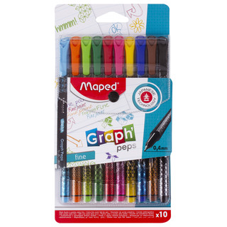 Набор капиллярных ручек (линеров) MAPED 10 цветов 'Graph'Peps...