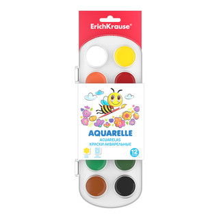 Краски акварельные 12 цветов, медовые, Erich Krause 1